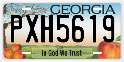 GA license plate PXH5619