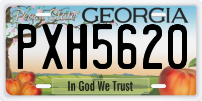 GA license plate PXH5620