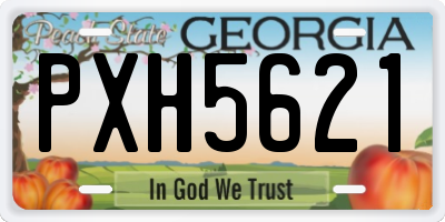 GA license plate PXH5621