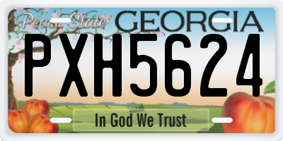 GA license plate PXH5624