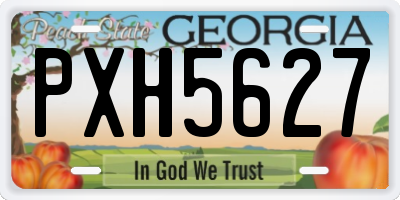GA license plate PXH5627