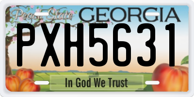 GA license plate PXH5631