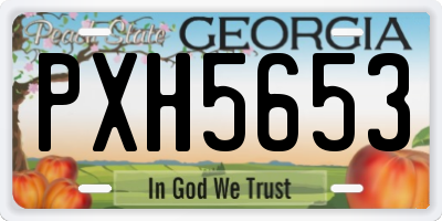 GA license plate PXH5653