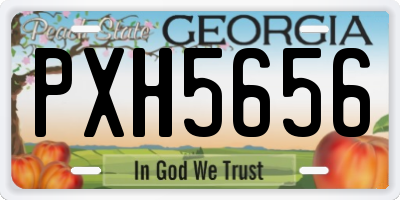 GA license plate PXH5656