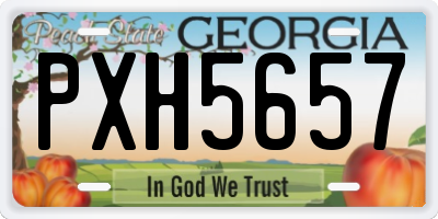 GA license plate PXH5657