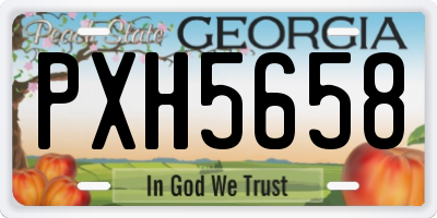 GA license plate PXH5658