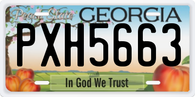 GA license plate PXH5663