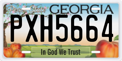 GA license plate PXH5664