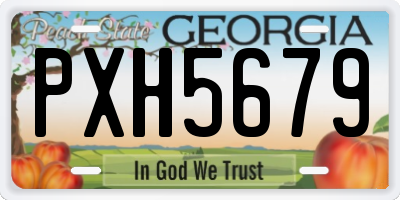 GA license plate PXH5679