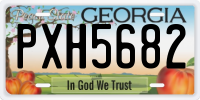 GA license plate PXH5682