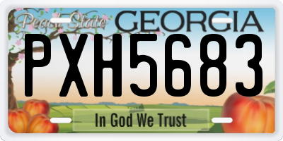 GA license plate PXH5683