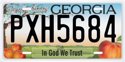 GA license plate PXH5684