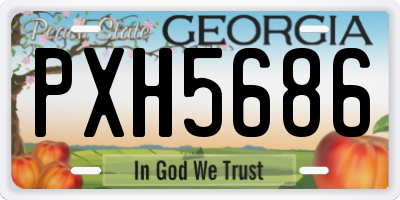 GA license plate PXH5686