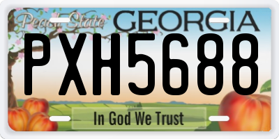 GA license plate PXH5688