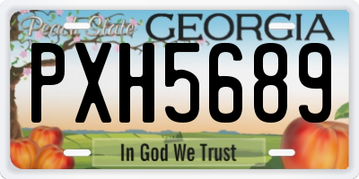 GA license plate PXH5689