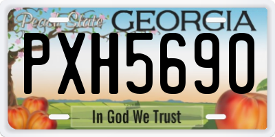 GA license plate PXH5690