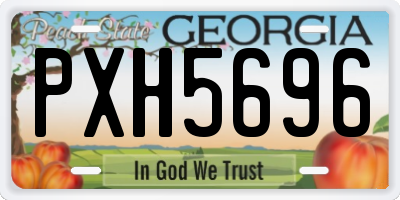 GA license plate PXH5696