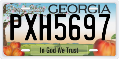 GA license plate PXH5697