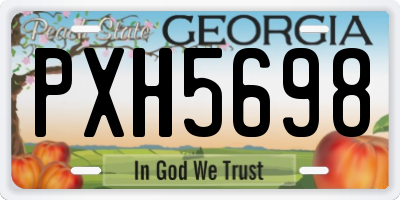 GA license plate PXH5698