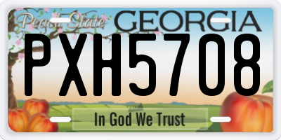 GA license plate PXH5708