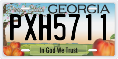 GA license plate PXH5711
