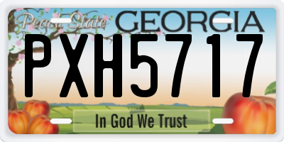 GA license plate PXH5717