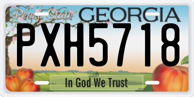 GA license plate PXH5718