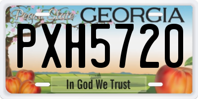 GA license plate PXH5720