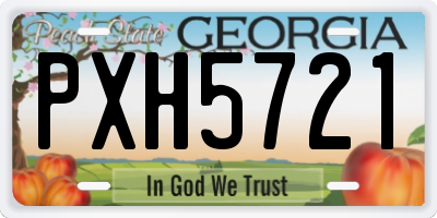 GA license plate PXH5721