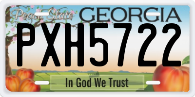 GA license plate PXH5722