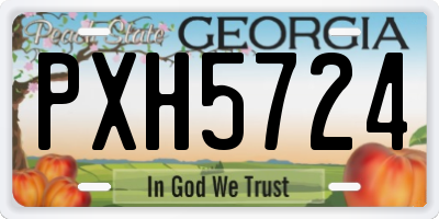 GA license plate PXH5724