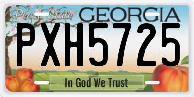 GA license plate PXH5725