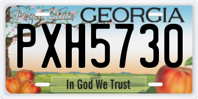 GA license plate PXH5730