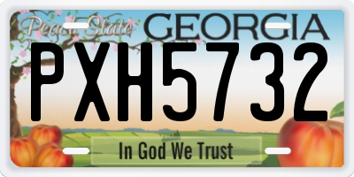 GA license plate PXH5732