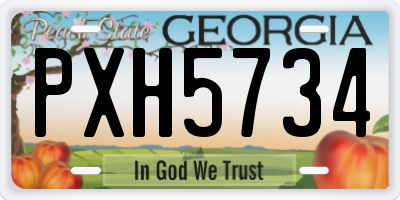 GA license plate PXH5734