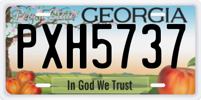 GA license plate PXH5737