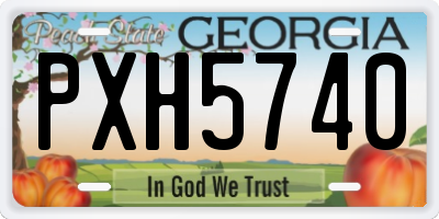GA license plate PXH5740