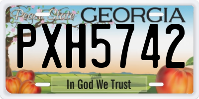 GA license plate PXH5742