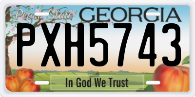 GA license plate PXH5743