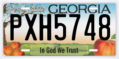 GA license plate PXH5748