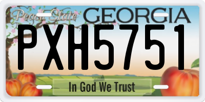 GA license plate PXH5751