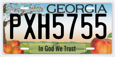 GA license plate PXH5755