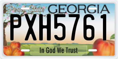 GA license plate PXH5761