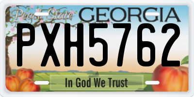 GA license plate PXH5762
