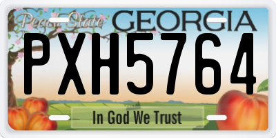 GA license plate PXH5764