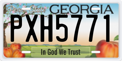 GA license plate PXH5771