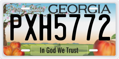 GA license plate PXH5772