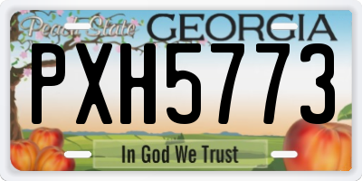 GA license plate PXH5773