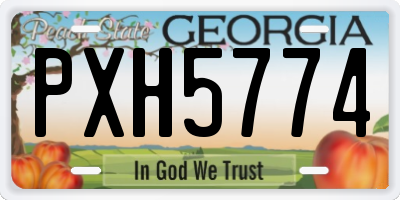 GA license plate PXH5774