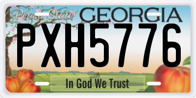 GA license plate PXH5776